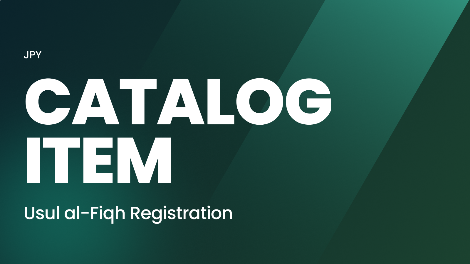 Usul al-Fiqh Registration